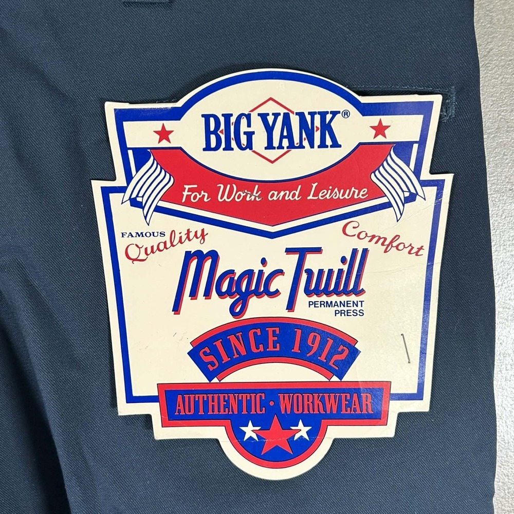 Vintage Big Yank Work Pants Men's Size 38x29 Navy Blue 70s 80s New Dead Stock